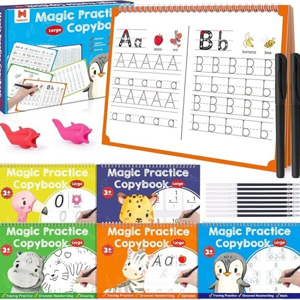 Large Magic Grooved Writing Practice Books for Kids