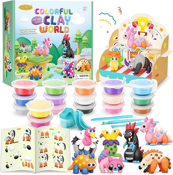 Air Dry Clay Kit for Kids - 18 Cans of Modeling Clay