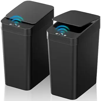 Bathroom Trash Can with Lid, KOEYLE 2 Pack 2.2 Gallon