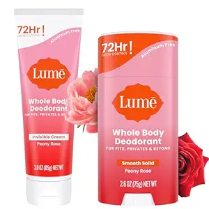 Lume Whole Body Deodorant - Invisible Cream and Solid