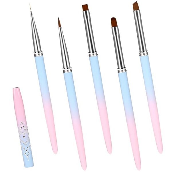 Clean Up Nail Brush, 5pcs Nail Polish Remover Brush