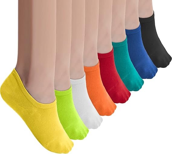 No Show Socks for Women Size 4-7/7-10/10-13 Invisible Low Cut