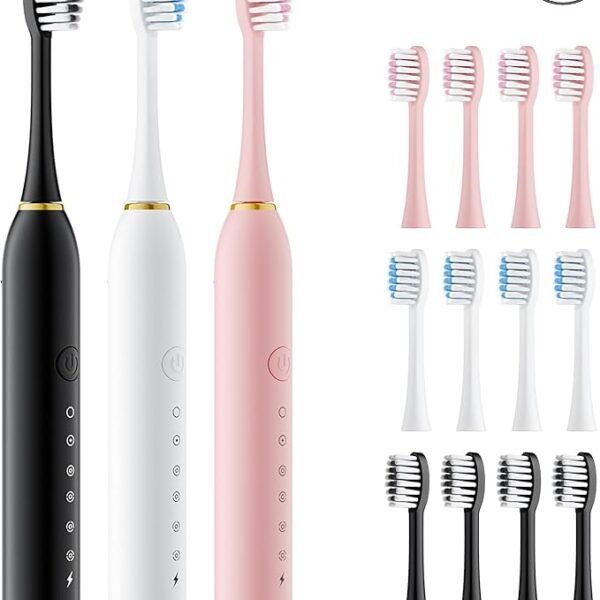 Dnil 3 Pack Sonic Electric Toothbrush Set
