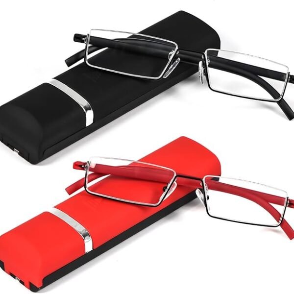 REAVEE 2 Pack Half Reading Glasses for Women Men