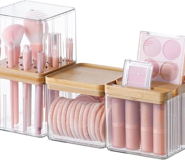 Makeup Brush Holder Comb with Cover