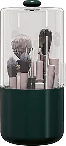 Makeup Brush Holder with Dustproof Cover