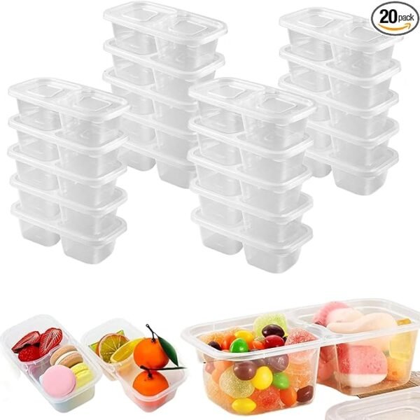 Reusable Snack Containers with Lids - 20PCS