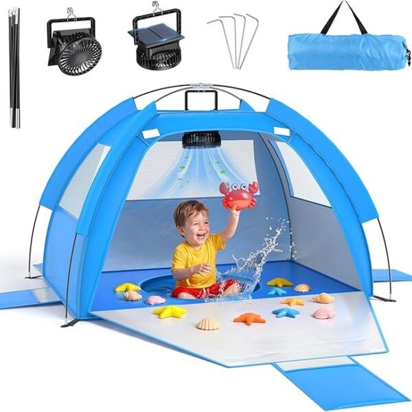Baby Beach Tent Solar Cooling Fan
