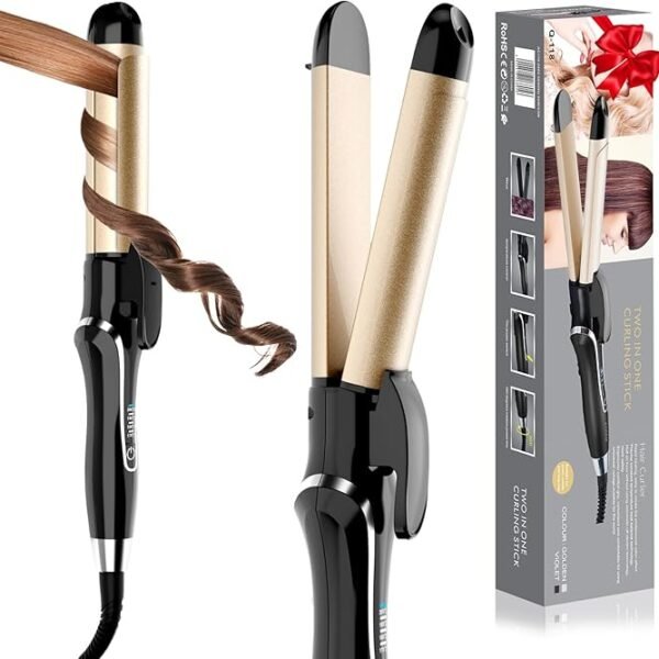 Curling Iron, 2 in 1 Hair Straightener and Curler