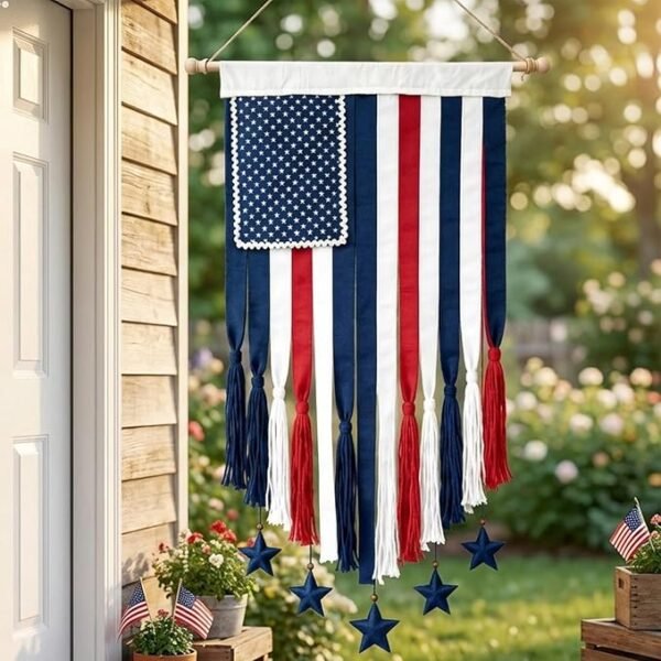 4th of July Decorations American Flag Banner
