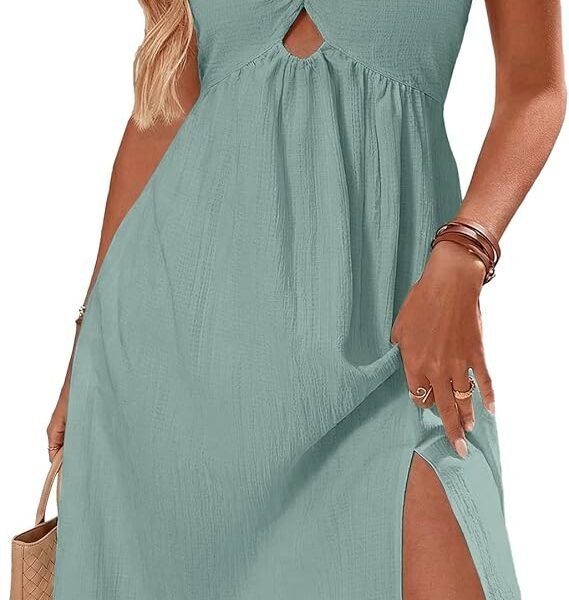 Women's Beach Swimsuit Coverup Adjustable Halter