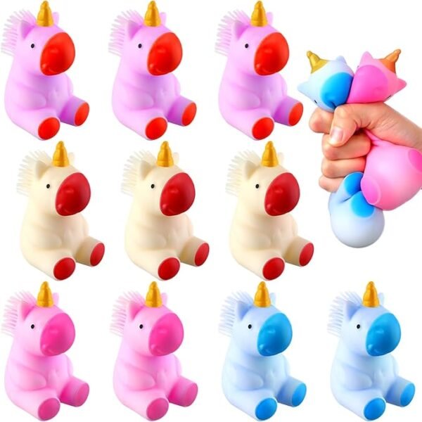 Meooeck 12 Pcs Unicorn Stress Relief Toys Stress Balls