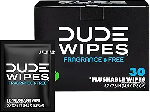 DUDE Wipes On-The-Go Unscented Travel Wipes