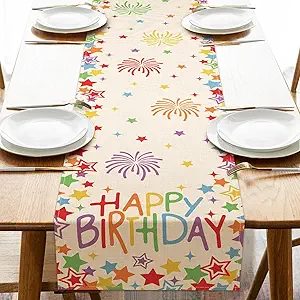 Happy Birthday Dining Table Runner