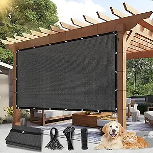 90% Outdoor Sun Shade Cloth, 12'×16'