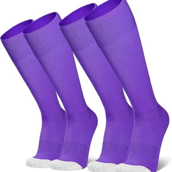 2 Pairs Baseball Soccer Softball Socks for Youth Adult
