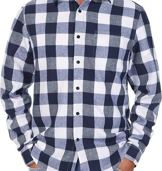 COOFANDY Mens Flannel Shirts Long Sleeve Button Down