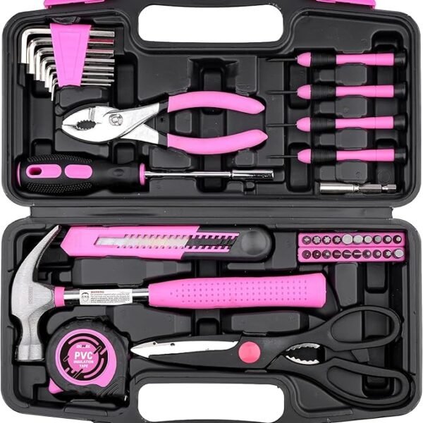 DOWELL 40 Pieces Home Tool Set Pink