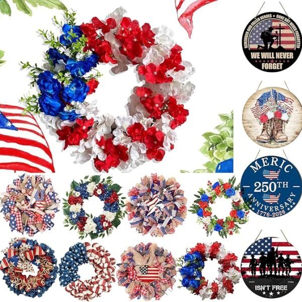 250th Anniversary Patriotic Wreath Front Door