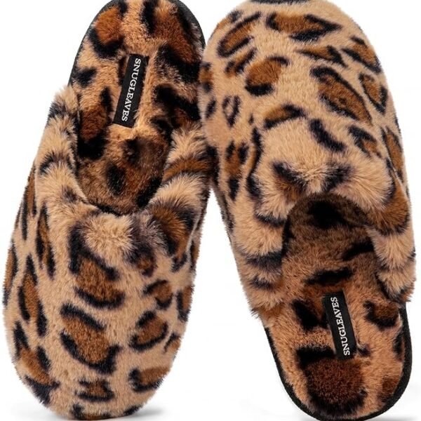 Snug Leaves Women's Fuzzy Scuff Slippers Soft