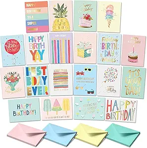 Sweetzer & Orange Happy Birthday Cards with Envelopes