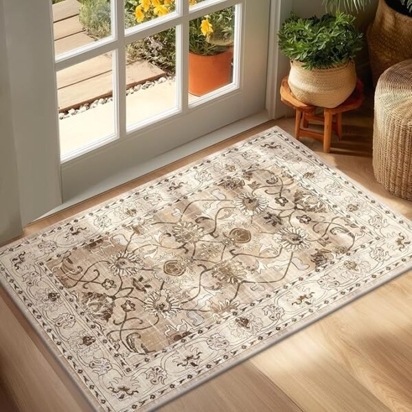 Yamaziot Washable Area Rug, 2x3 Small Entryway Rug Non-Slip