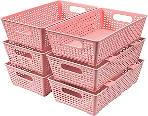 Tiawudi Stackable Woven Plastic Basket