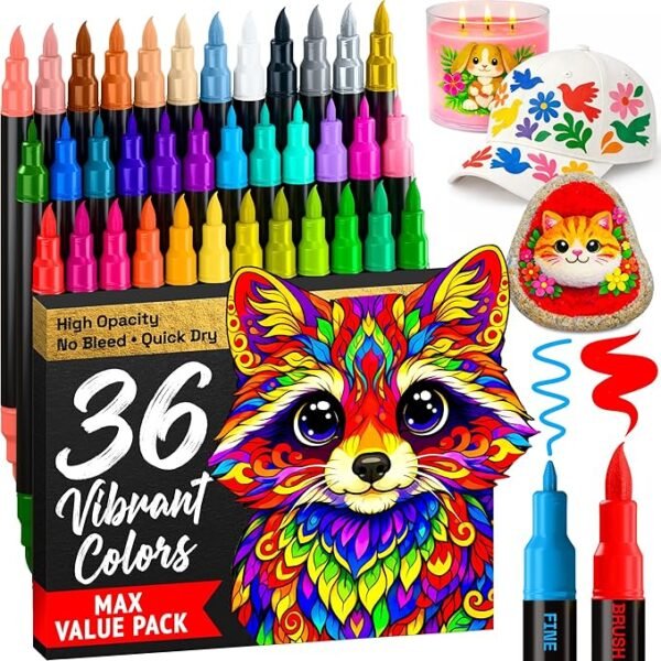 ARTISTRO 36 Acrylic Paint Markers - Paint Pens