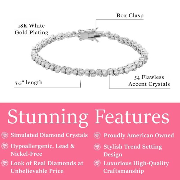 Walmart Deal Cate & Chloe Ezra 18k White Gold Plated Infinity Tennis Bracelet
