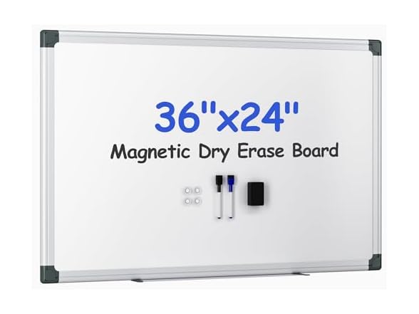 Magnetic White Board Kit for Wall 36" x 24" $12