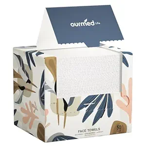 Ourmed Life Face Towels, Disposable Biodegradable Facial Towel