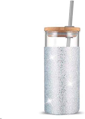 Tronco 20 oz Glass Tumbler with Lid and Straw