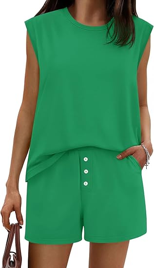 Tankaneo Womens 2 Piece Summer Outfits