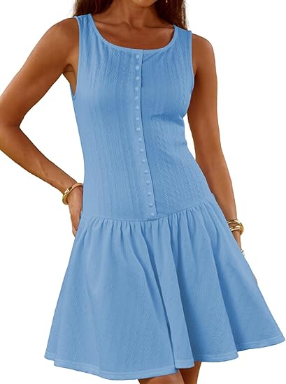 YUNDAI Women's Sleeveless Mini Dress