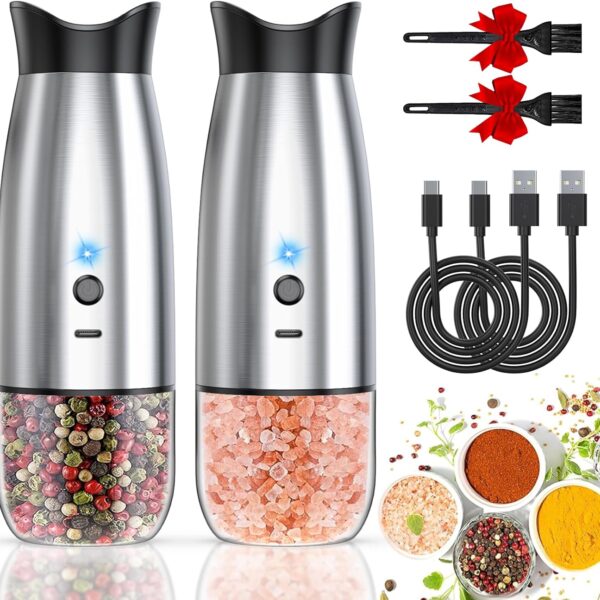 Electric Salt and Pepper Grinder Set