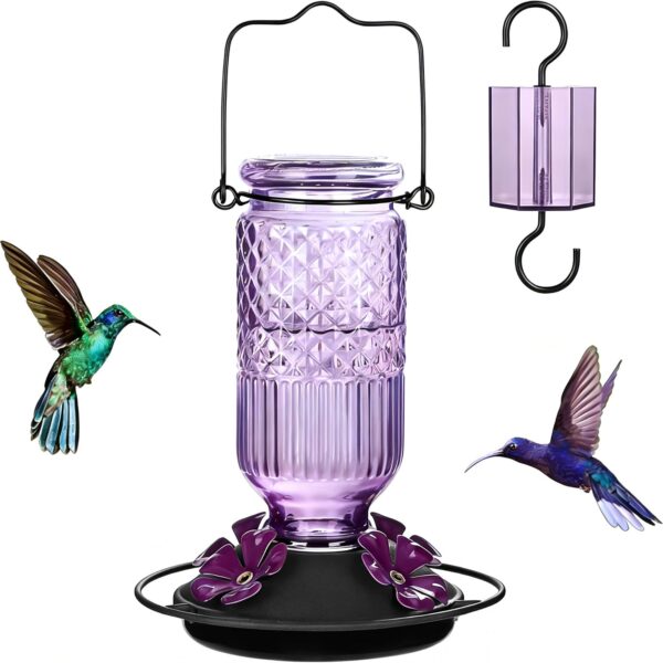 FEED GARDEN Glass Hummingbird Feeder