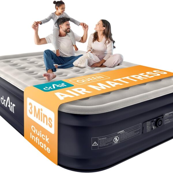 Dr. air Queen Air Mattress with Built-in Pump