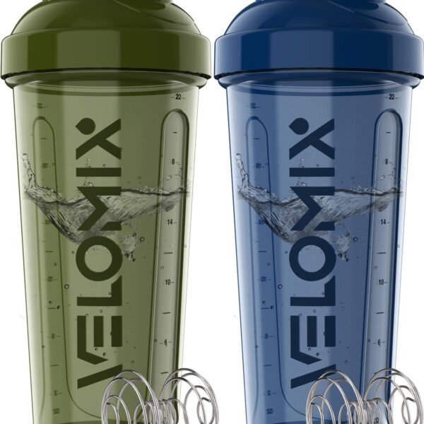 2 Pack- 28 oz Protein Shaker Bottles for Protein Mixes