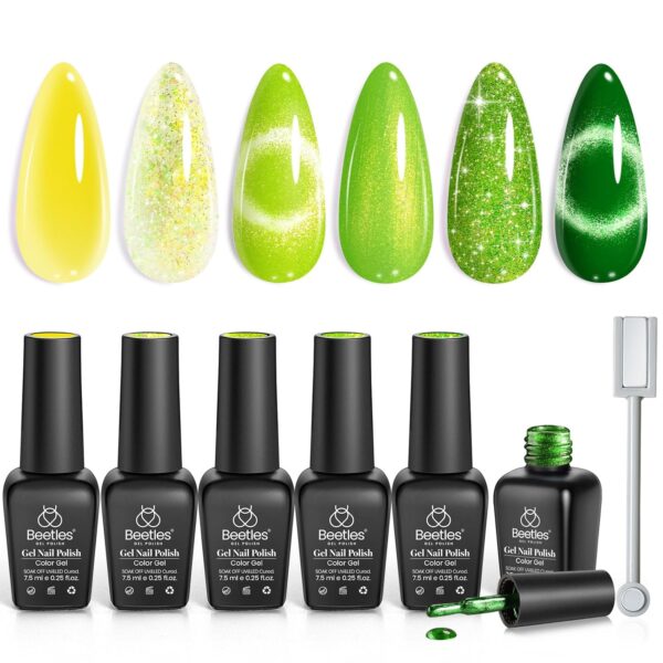 Beetles Green Gel Nail Polish Set