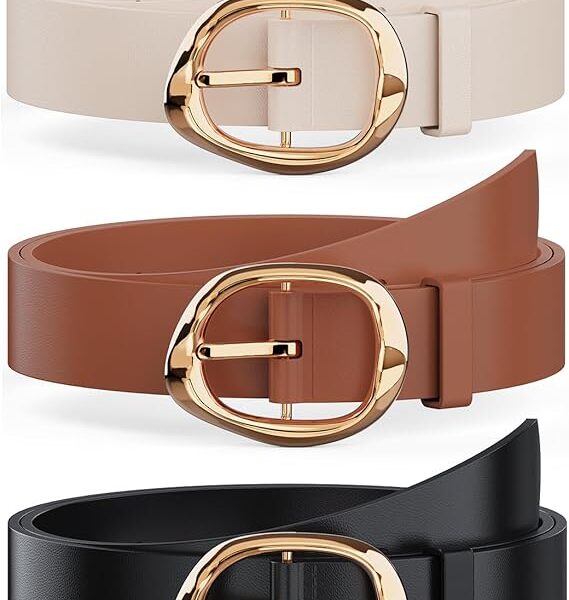 3 Pack Women's Belts for Jeans