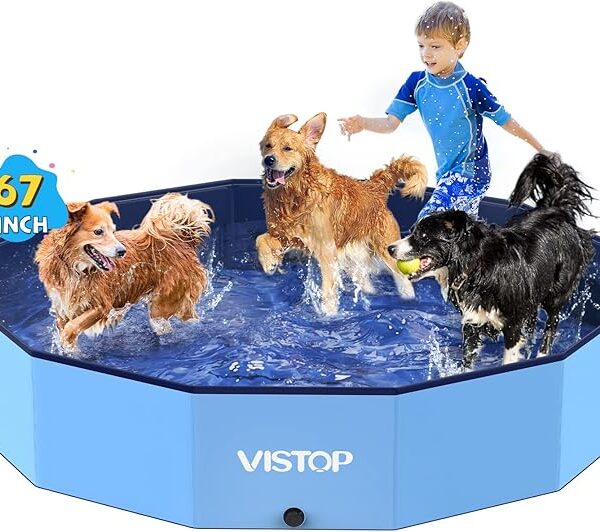VISTOP Extra Large Foldable Dog Pool XXL