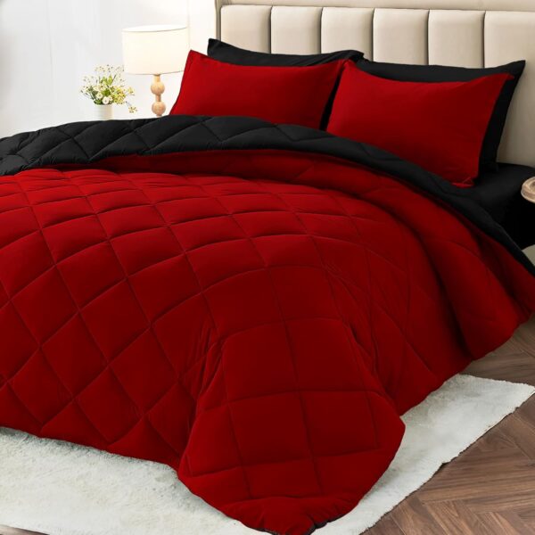 MUXHOMO 7 Pieces Oversized Queen Comforter Set