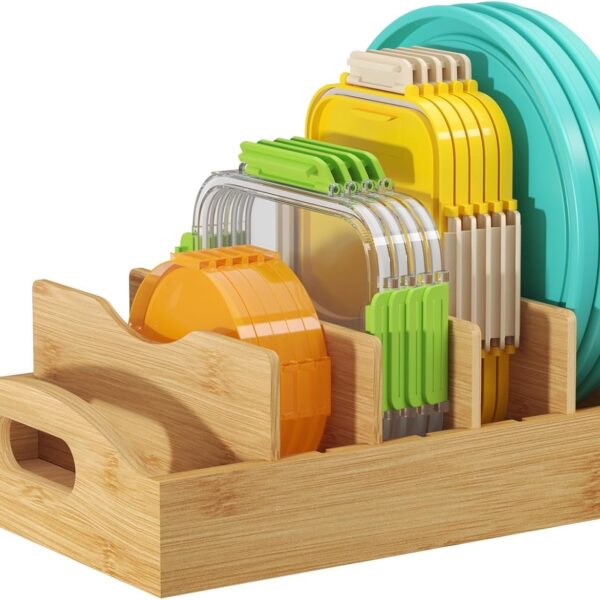 Lifewit Bamboo Lid Organizers for Inside Cabinet