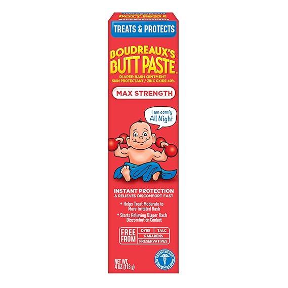 Boudreaux’s Butt Paste Max Strength Diaper Rash Cream for Baby
