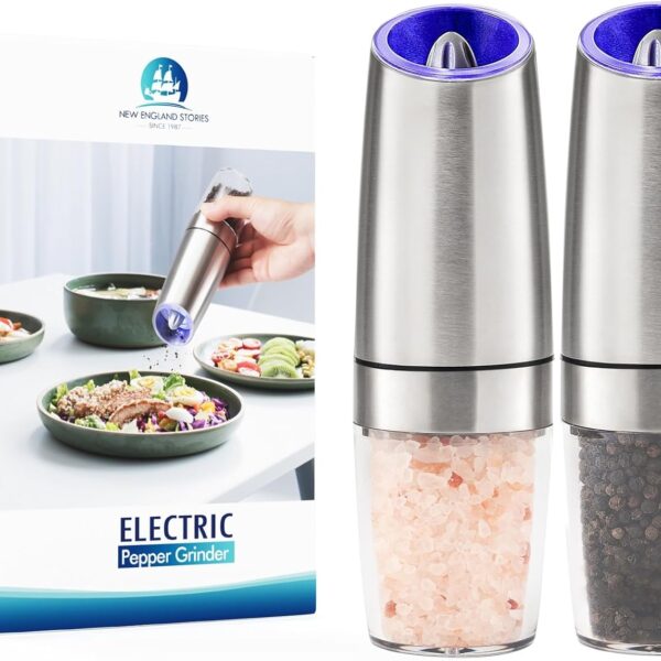 Gravity Electric Salt and Pepper Grinder Set of 2