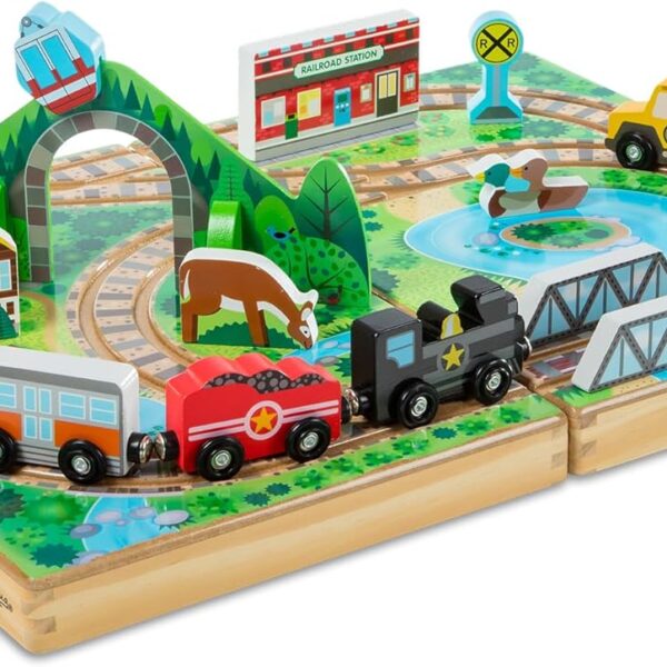 Melissa & Doug Take-Along Railroad Tabletop Playset
