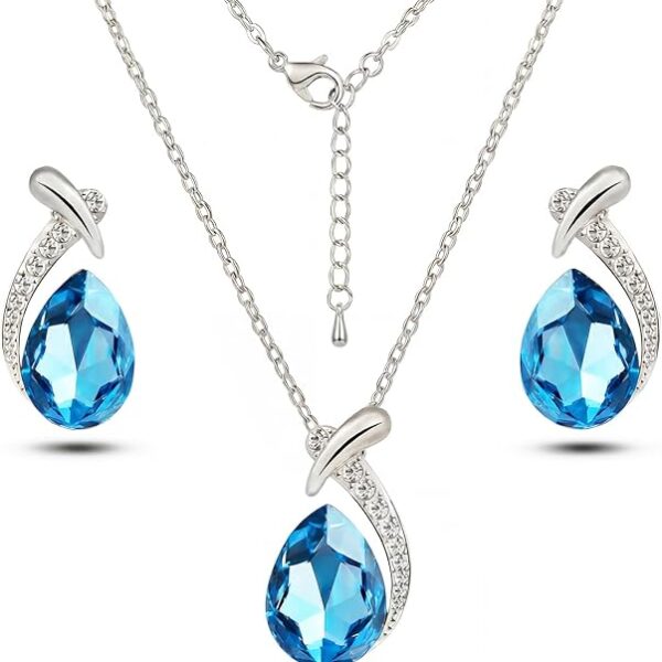 18" Silver Teardrop Pendant Necklace Teardrop