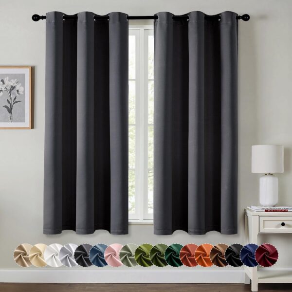 MIULEE Blackout Curtains for Bedroom Living Room 2 Panels