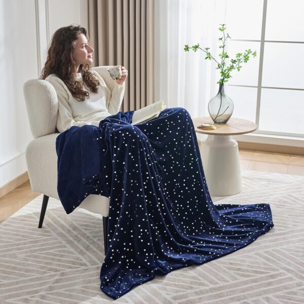 Fleece Blanket Heart Foil Print