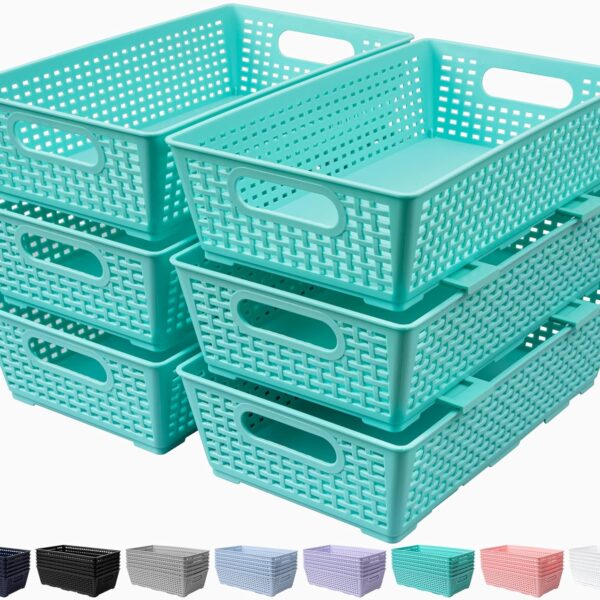 Stackable Woven Plastic Basket